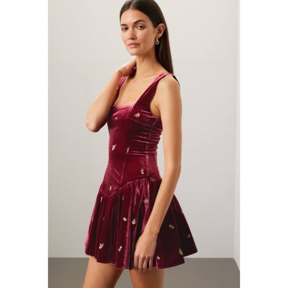WEWOREWHAT Corset Peplum Mini Dress